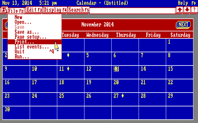 Personal DeskMate 2 - Calendar